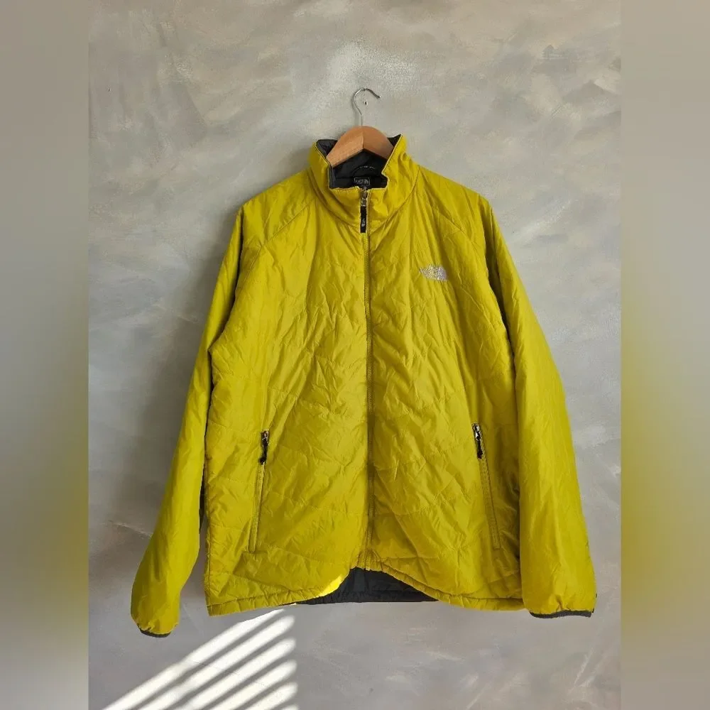 The North Face Mens Full Zip Packable Jacket Polyester size XXL Chartreuse